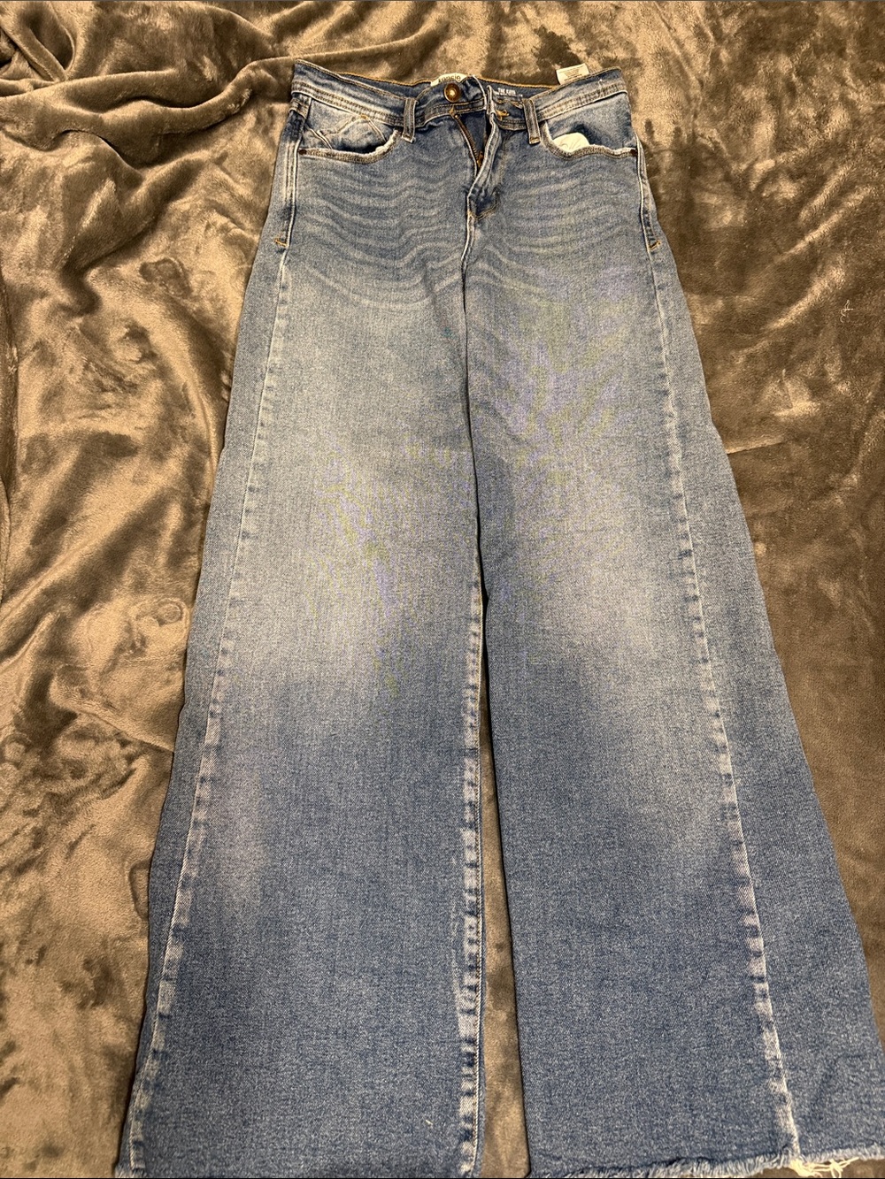 Kensie Vintage Light-Blue Wide Leg Jeans